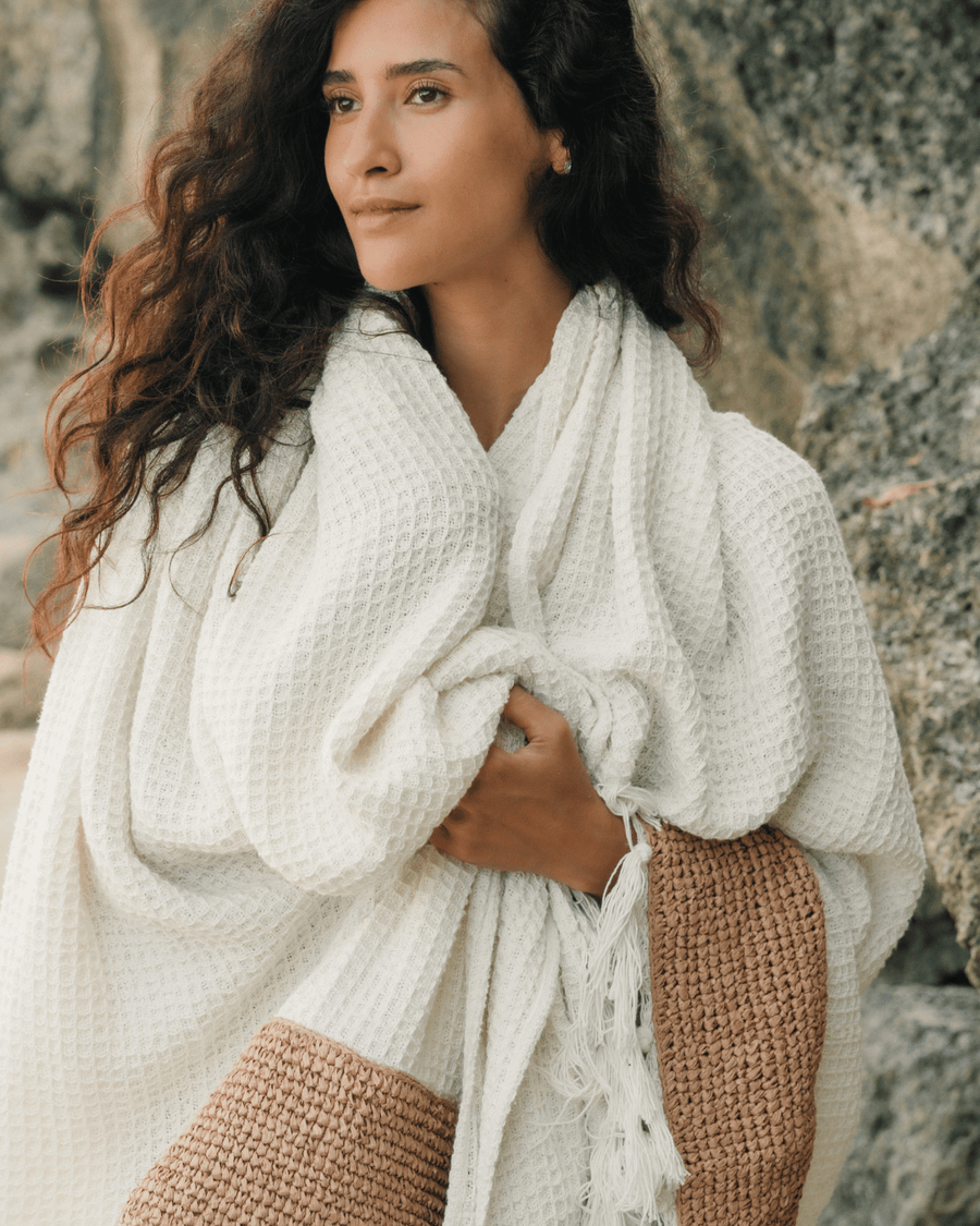 DuneKnit Throw Set 100% Organic Cotton
