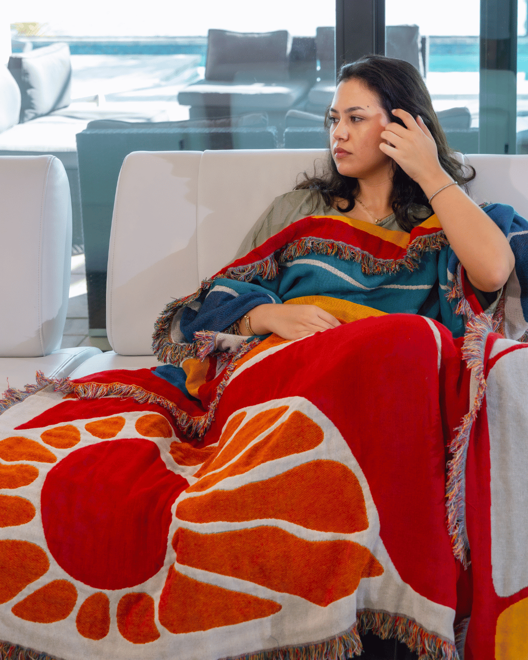 Solara Jacquard Throw - Radiant Sun