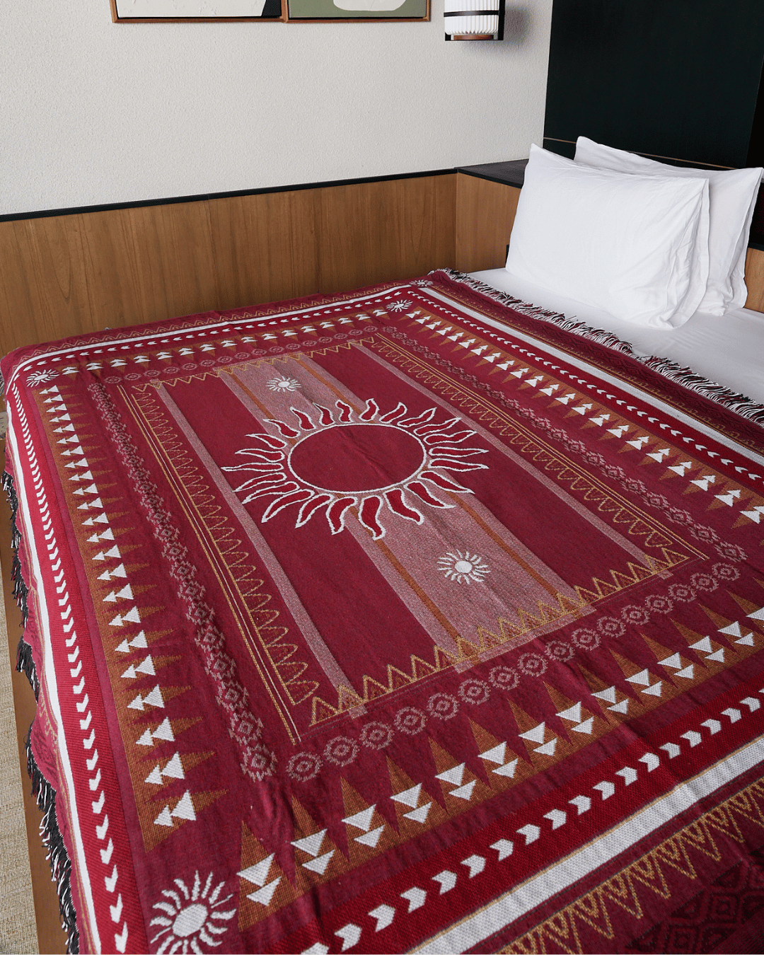 Sunset Burgundy Blanket