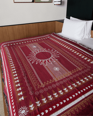 Sunset Burgundy Blanket