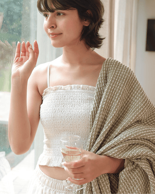 Mesa Waffle Throw Olive Grove