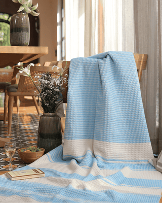 Mesa Waffle Throw Sea Mist