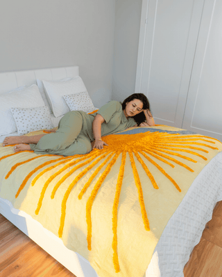 Solara Tufted Throw - Daybreak Horizon
