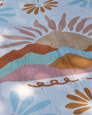 Aeraloom Jacquard Cotton Bamboo Throw Desert Horizon