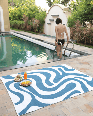 Earthen 100% Organic Cotton Rug - Tide Indigo