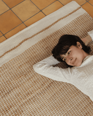 Shonto Grounded Rug — Handwoven Jute, Wool & Cotton Blend