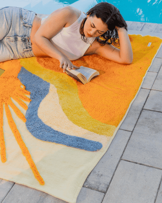 Solara Tufted Throw - Daybreak Horizon