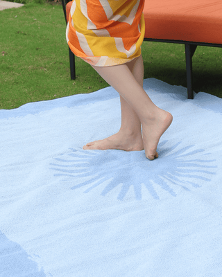 Earthen 100% Organic Cotton Rug - Dawn Saphire