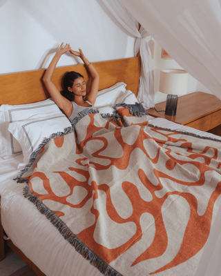 Sunset Orange blanket