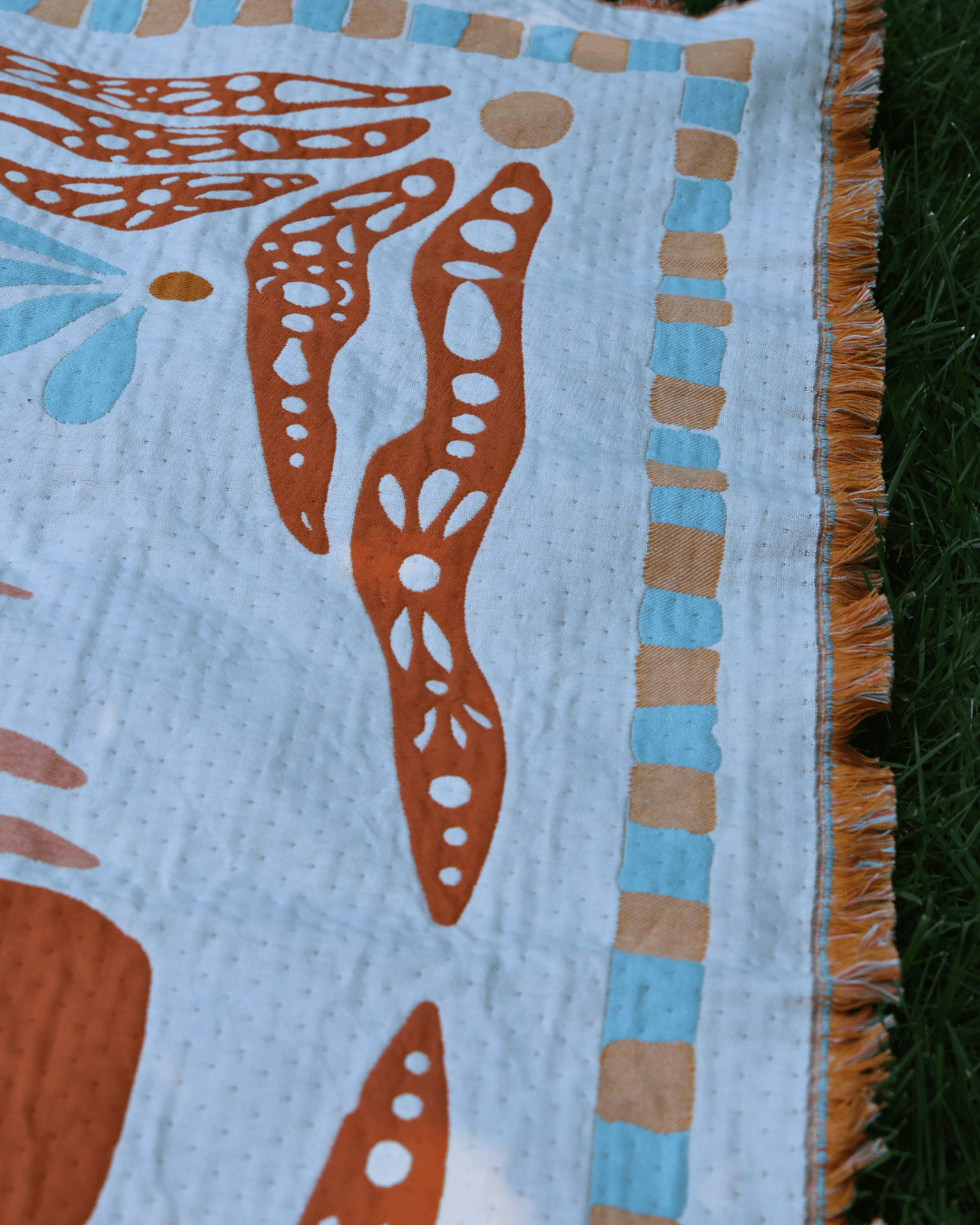 Aeraloom Jacquard Organic Cotton Bamboo Throw Desert Horizon