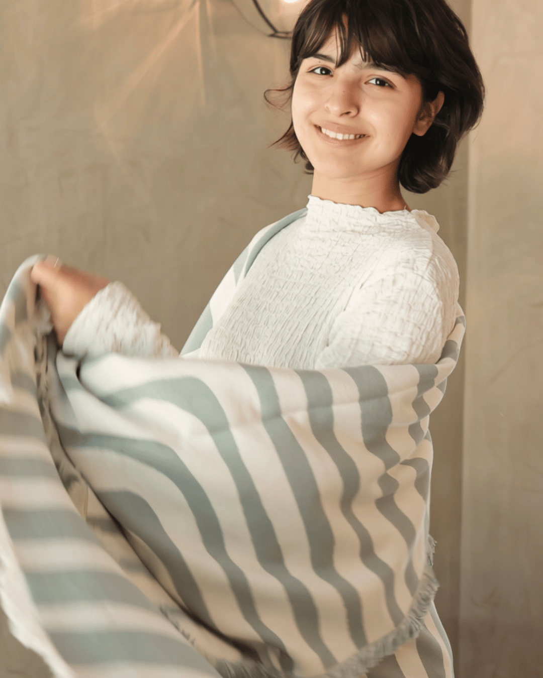 Whisperwind Bamboo Cotton Throw Contour Grove