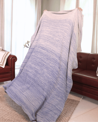 Ombreknit 100% Organic Cotton Knitted Blanket - Tide