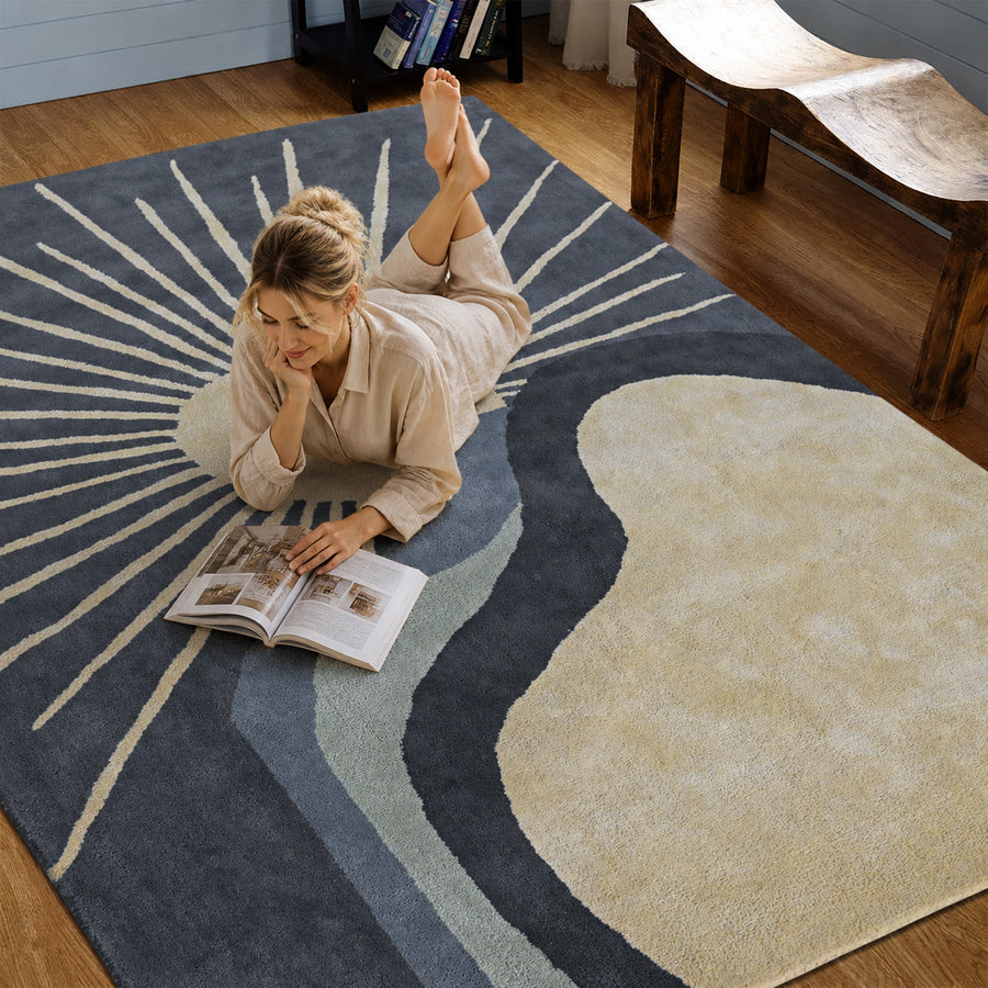 Solara Tufted Rug – Midnight Horizon