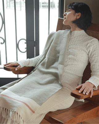 Airweave Herringbone Throw Sage Meadow