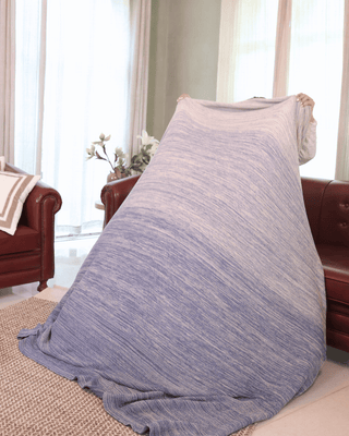 Ombreknit 100% Organic Cotton Knitted Blanket - Tide