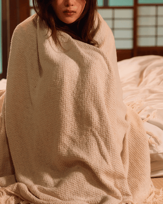 CloudKnit 100% Organic Cotton Knitted Blanket