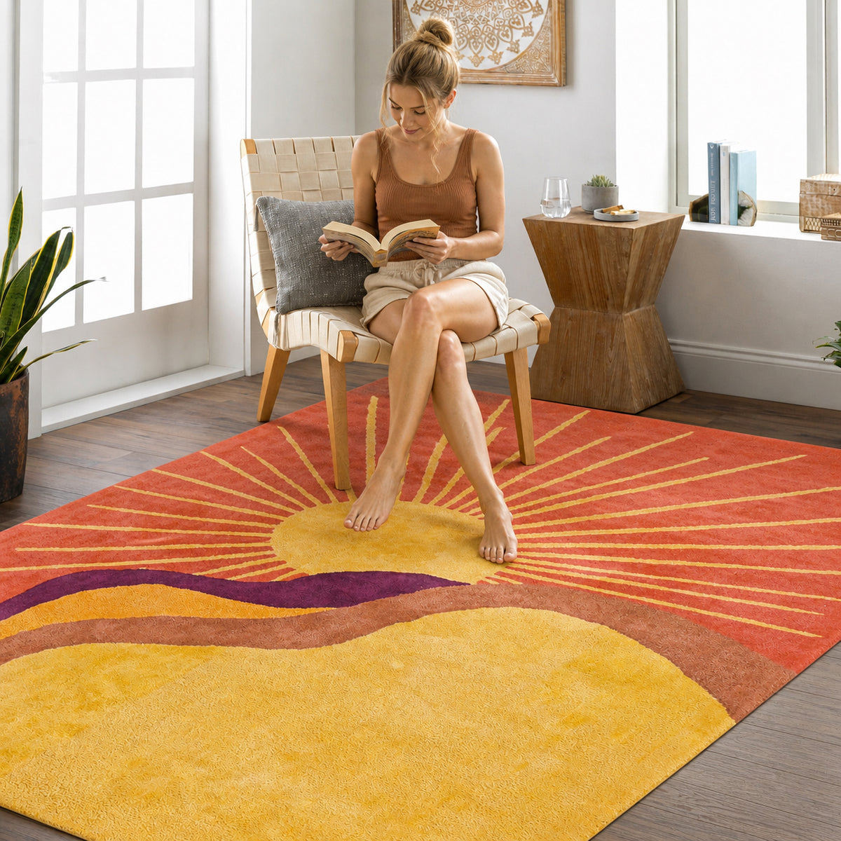 Solara Tufted Rug – Golden Horizon