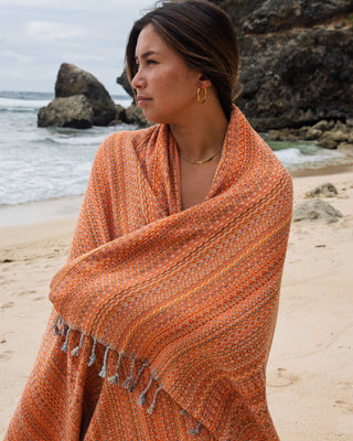 Organic Cotton Turkish Towel Terracotta Drift