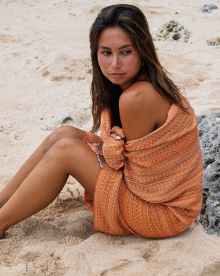 Organic Cotton Turkish Towel Terracotta Drift