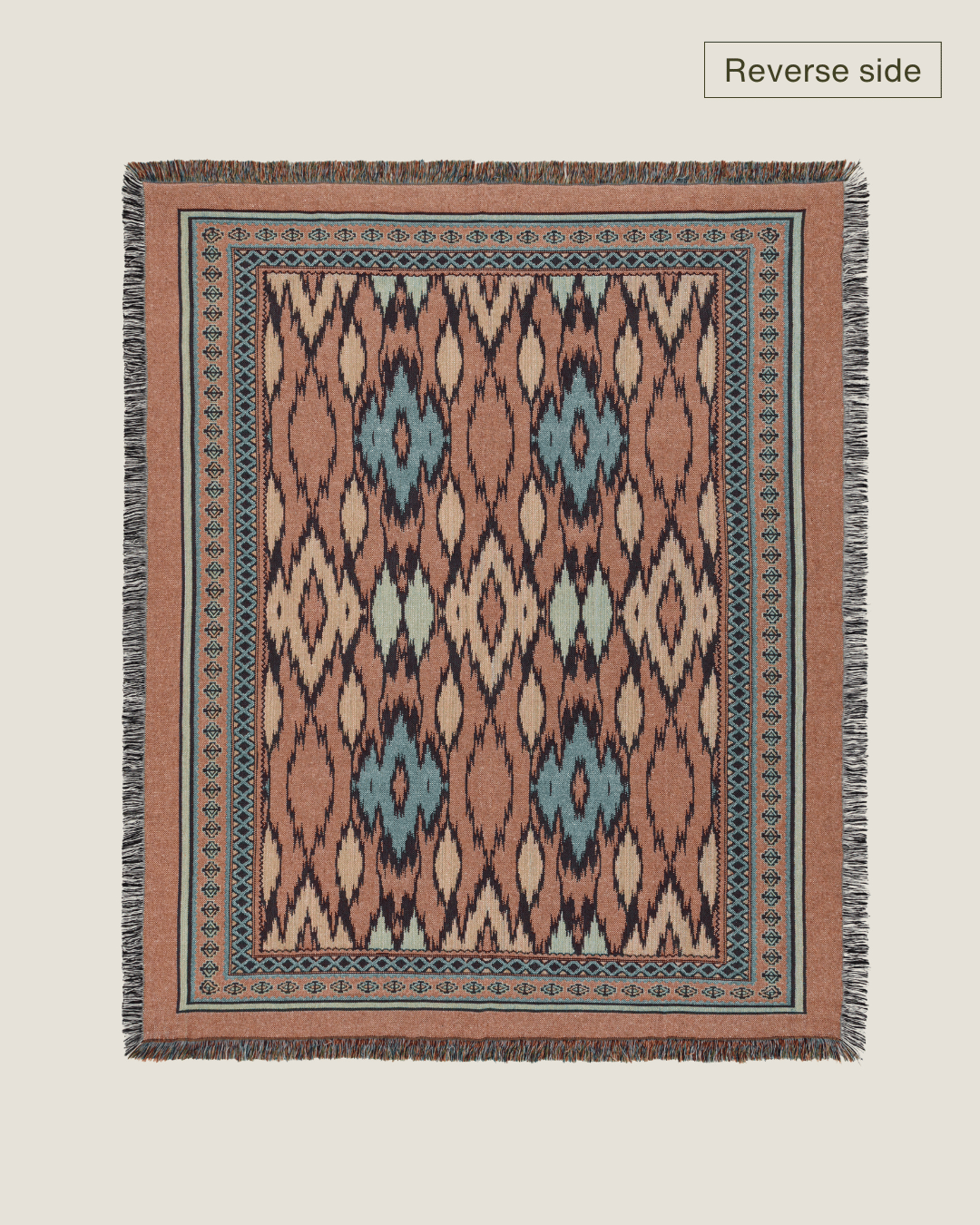 Nomad Indigo Ikat blanket
