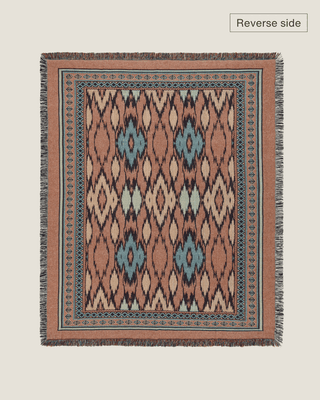Nomad Indigo Ikat blanket