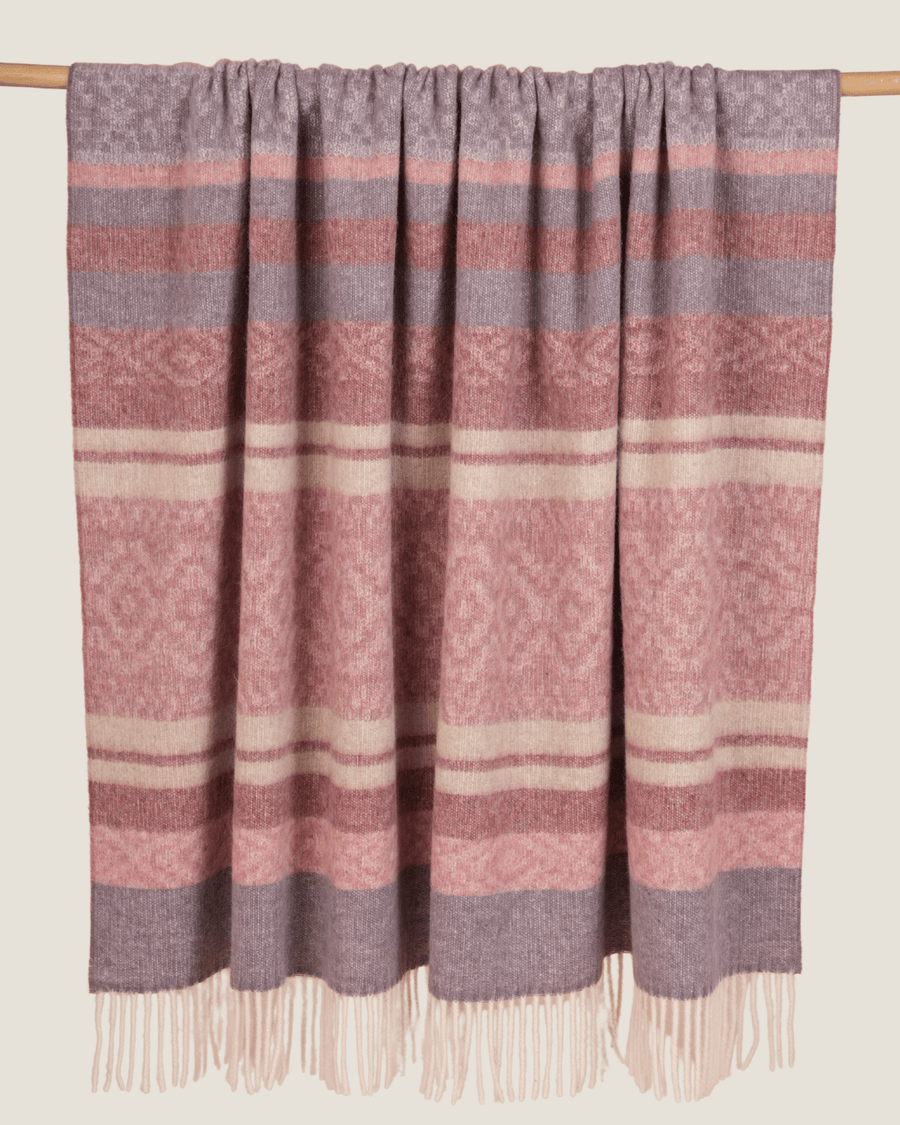 Alpaca Wool Throw Rosewood