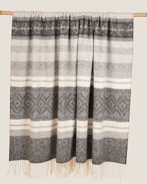 Alpaca Wool Throw Stone Charcoal
