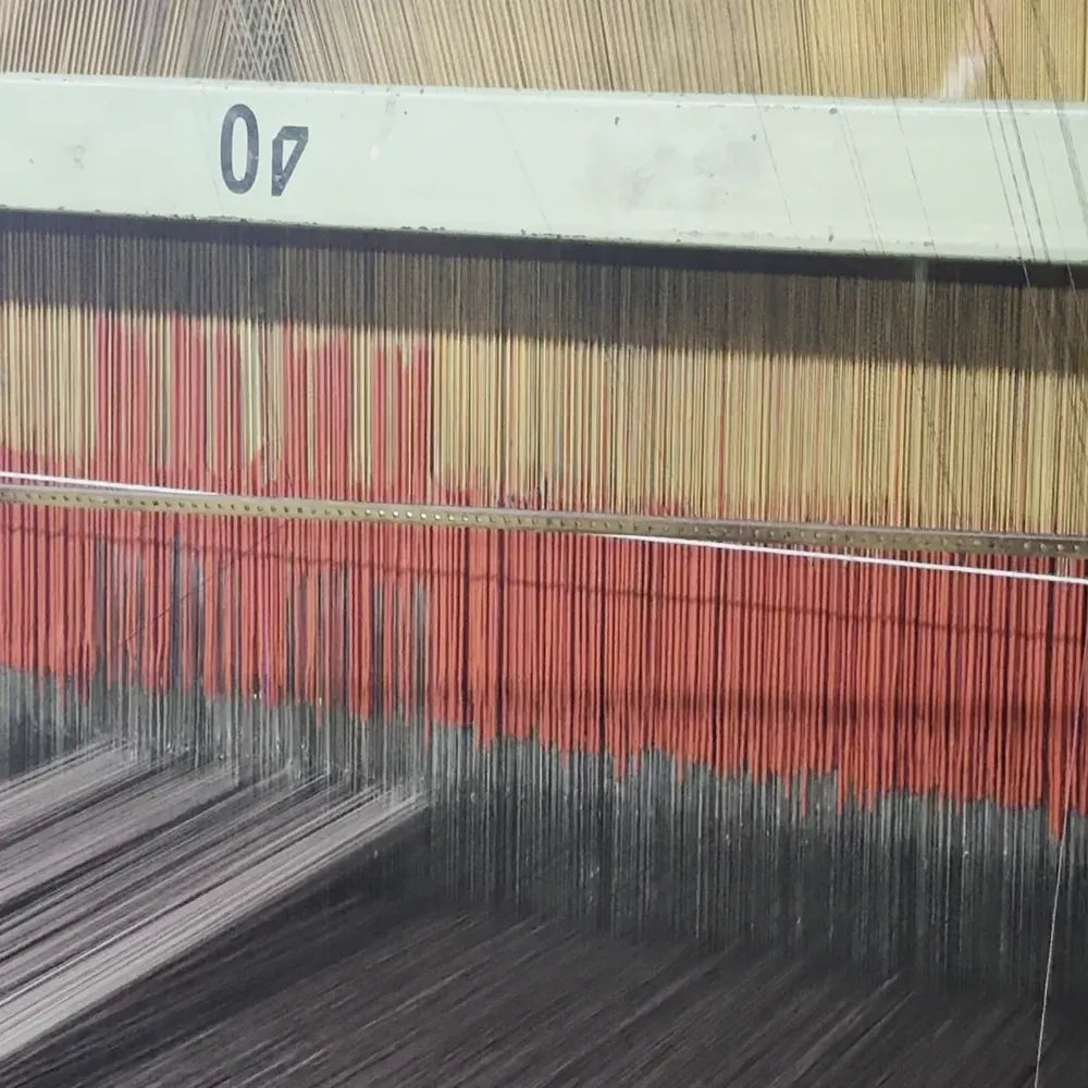 Warp threads on the loom