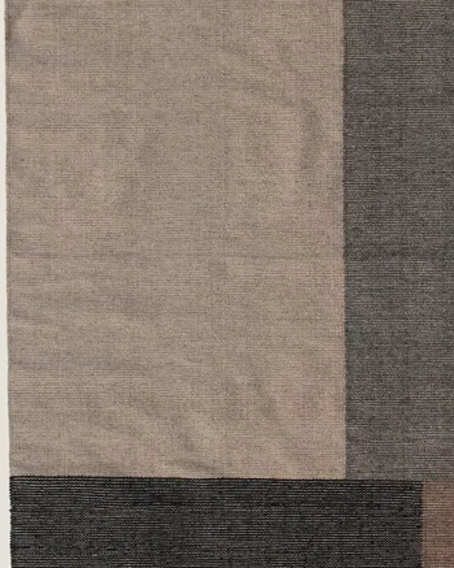 Handwoven wool rug, close up